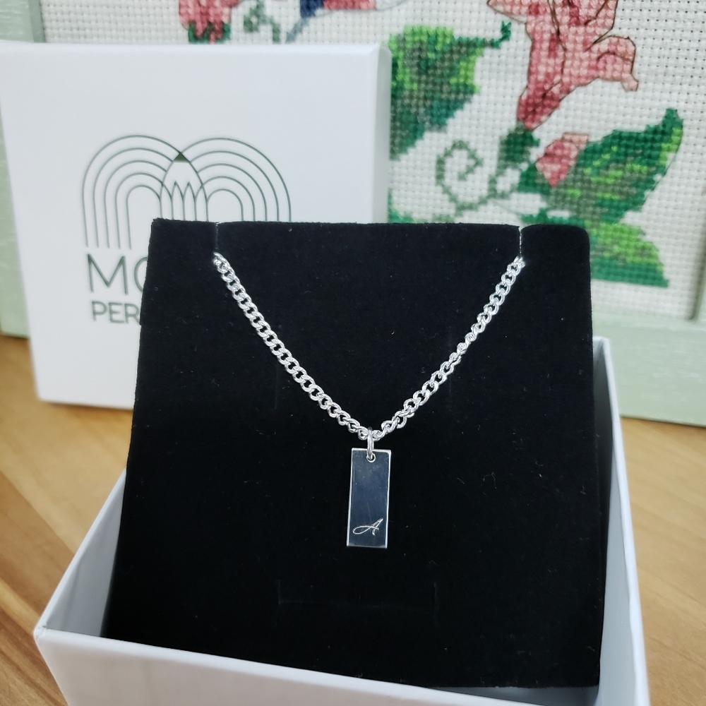 Intial Necklace for Men, Boy, Dad, Boyfriend